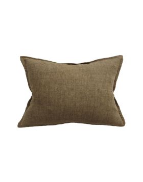 Arcadia Cushion | Clove | 100% Linen | The Pot Project