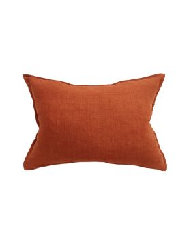 Arcadia Cushion | Leather | 100% Linen | The Pot Project