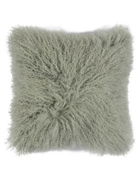 Mongolian Sheepskin Cushion | Sage | The Pot Project`