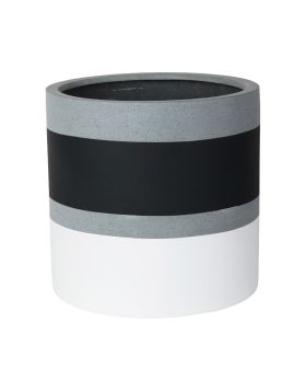 Cylinder Pot | White Bottom | Stripe | The Pot Project