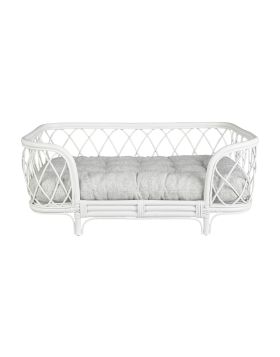 Coco Rattan Pet Bed | White Colour | The Pot Project