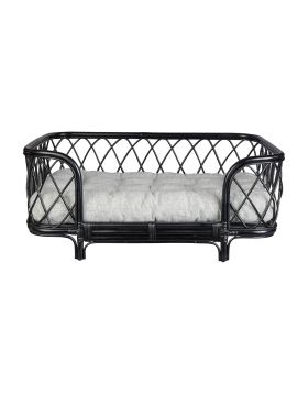 Coco Rattan Pet Bed | Black Colour | The Pot Project