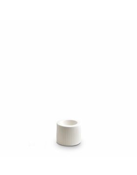 Candle Holder | Ribbed | Snow | The Pot Project