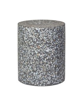 Cylinder Stool - Black Seashell