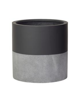 Cylinder Pot | Black | Top Dip  | The Pot Project