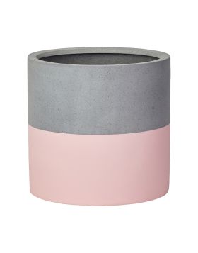 Cylinder Pot - Pink Bottom Dip