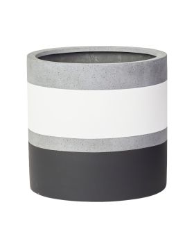 Cylinder Pot | Black Bottom | Stripe | The Pot Project