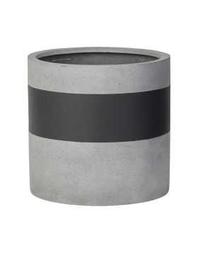 Cylinder Pot | Black | Single Stripe | The Pot Project