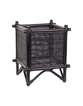 Square Rattan Planter | Black | Web | The Pot Project